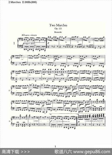 2MarchesD.968b（886[2进行曲D.968]）