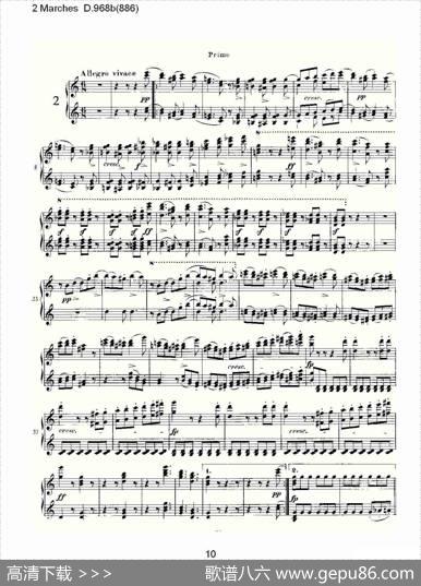 2MarchesD.968b（886[2进行曲D.968]）