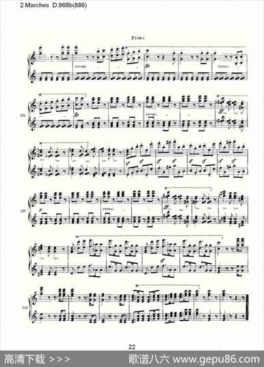 2MarchesD.968b（886[2进行曲D.968]）