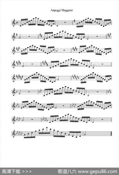 实用的萨克斯音阶练习曲集（P1——15）