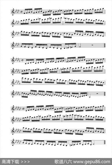 实用的萨克斯音阶练习曲集（P16——30）