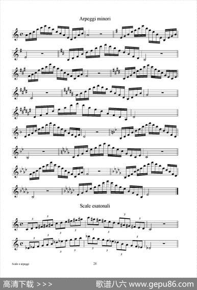 实用的萨克斯音阶练习曲集（P16——30）