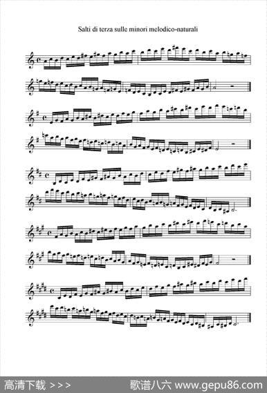 实用的萨克斯音阶练习曲集（P16——30）