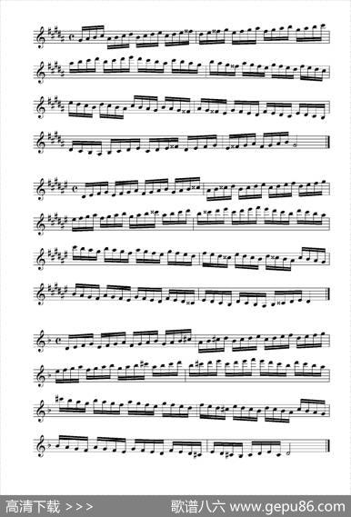 实用的萨克斯音阶练习曲集（P16——30）