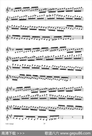 实用的萨克斯音阶练习曲集（P16——30）