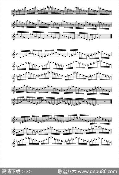 实用的萨克斯音阶练习曲集（P31——46）