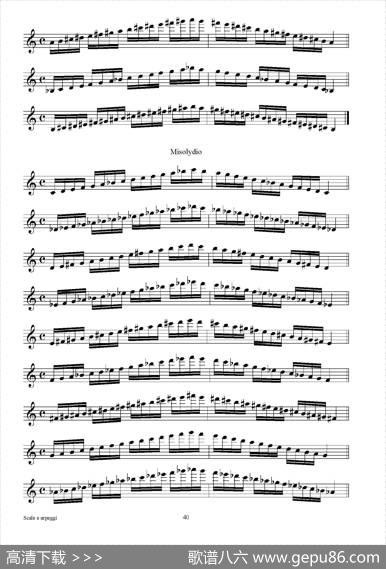 实用的萨克斯音阶练习曲集（P31——46）