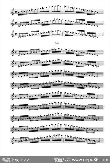 实用的萨克斯音阶练习曲集（P31——46）