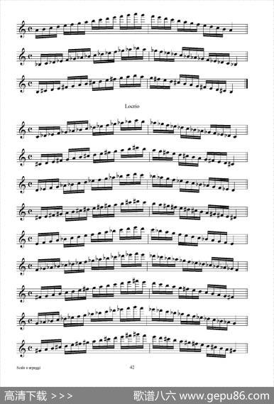 实用的萨克斯音阶练习曲集（P31——46）
