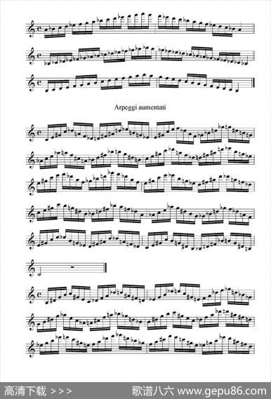 实用的萨克斯音阶练习曲集（P31——46）