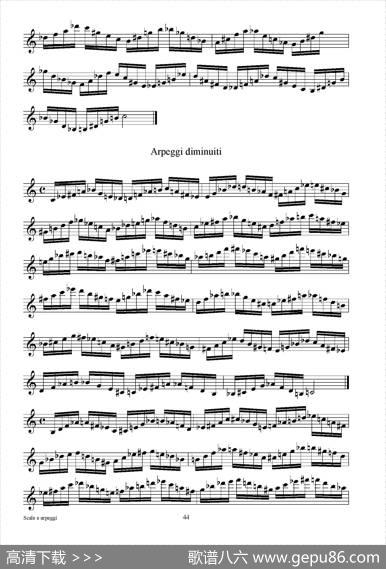 实用的萨克斯音阶练习曲集（P31——46）