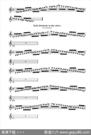实用的萨克斯音阶练习曲集（P31——46）