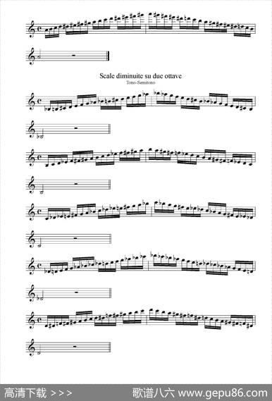实用的萨克斯音阶练习曲集（P31——46）
