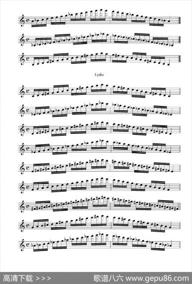 实用的萨克斯音阶练习曲集（P31——46）