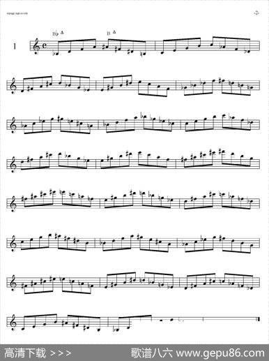 SaxArpeggisassofonoF（音阶练习（上）1——5）|Marini（马里尼）
