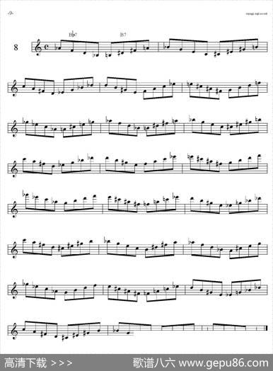 SaxArpeggisassofonoF（音阶练习（上）6——10）|Marini（马里尼）