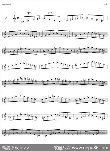 SaxArpeggisassofonoF（音阶练习（上）6——10）|Marini（马里尼）