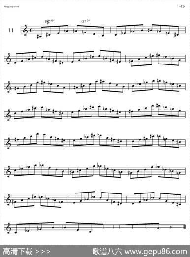 SaxArpeggisassofonoF（音阶练习（上）11——15）|Marini（马里尼）