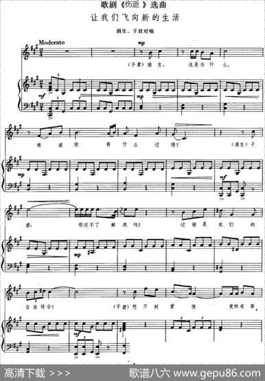 让我们飞向新的生活（歌剧《伤逝》选曲、正谱） - 王泉韩伟|施光南