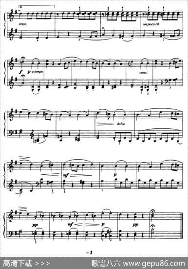 G大调小奏鸣曲（第一乐章）（Op.127No.2）|[德]C·瑞尼克