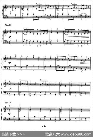 俄罗斯民歌主题变奏曲|[苏]D`卡巴列夫斯基