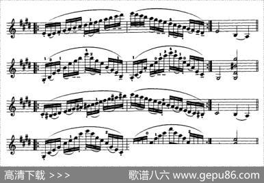 两个八度的大小音阶与琶音