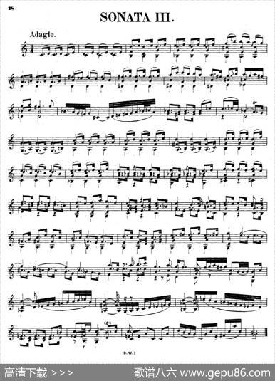 SONATAⅢ（奏鸣曲Ⅲ）|Bach（巴赫）