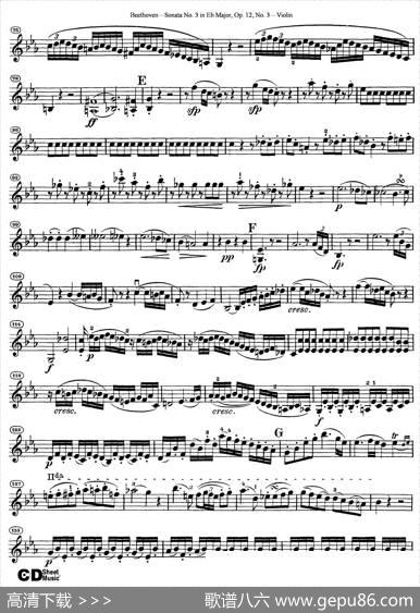 降E大调第三小提琴奏鸣曲（SonataNo.3inEbMajorOp.12,No.3）|Beethoven（​贝多芬）
