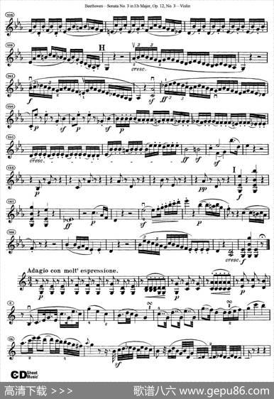 降E大调第三小提琴奏鸣曲（SonataNo.3inEbMajorOp.12,No.3）|Beethoven（​贝多芬）