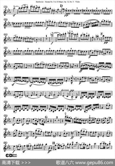 降E大调第三小提琴奏鸣曲（SonataNo.3inEbMajorOp.12,No.3）|Beethoven（​贝多芬）