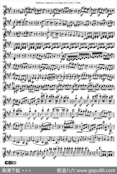 A大调第二小提琴奏鸣曲（SonataNo.2inAMajorOp.12,No.2）|Beethoven（​贝多芬）
