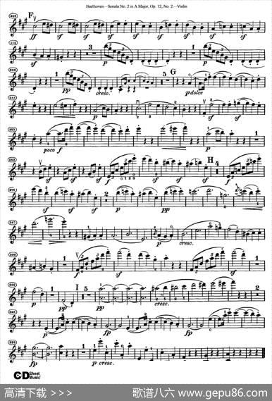 A大调第二小提琴奏鸣曲（SonataNo.2inAMajorOp.12,No.2）|Beethoven（​贝多芬）