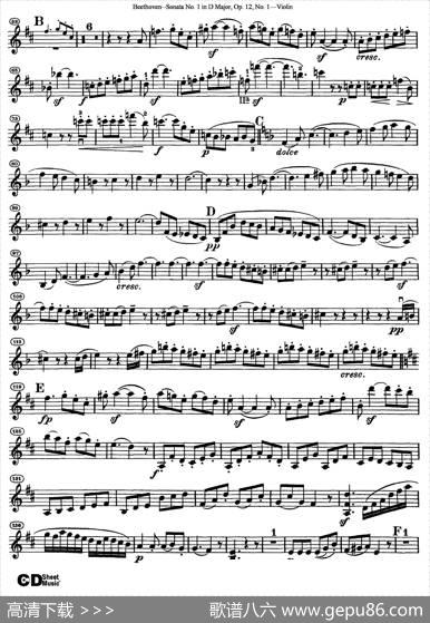 D大调第一小提琴奏鸣曲（SonataNo.1inDMajorOp.12,No.1）|Beethoven（​贝多芬）