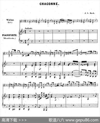 CHACONNE（恰空舞曲）（门德尔松改编版）|J.S.Bach