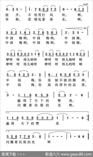 中国梅（胡泽民词姜金富曲） - 胡泽民|姜金富
