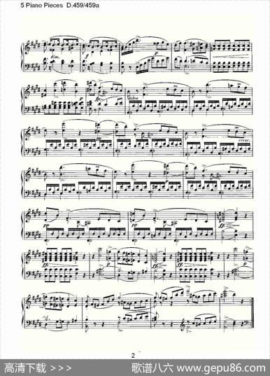 5PianoPiecesD.459459a（钢琴五联奏D.459459a）