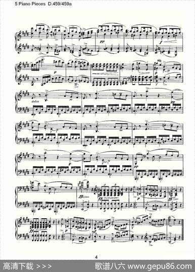 5PianoPiecesD.459459a（钢琴五联奏D.459459a）