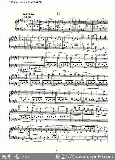 5PianoPiecesD.459459a（钢琴五联奏D.459459a）