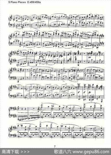 5PianoPiecesD.459459a（钢琴五联奏D.459459a）
