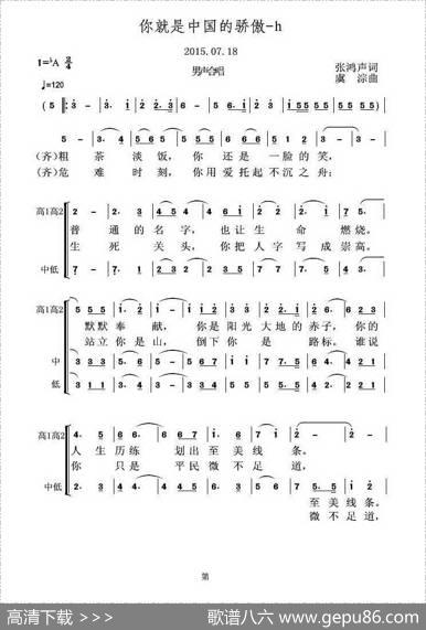 你就是中国的骄傲 - 张鸿声|虞淙