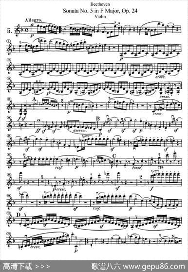 SonataNo.5inFMajorOp.24（F大调第五小提琴奏鸣曲）|Beethoven（贝多芬）