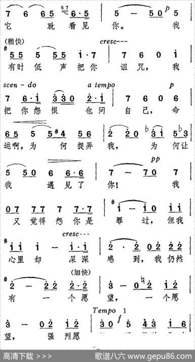 花之歌“你曾把鲜花抛给我”（选自歌剧《卡门》）