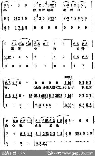 [黄梅戏曲调]唱片选辑类：天仙配（路遇之二）