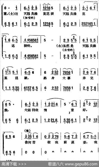 [黄梅戏曲调]唱片选辑类：天仙配（路遇之三）