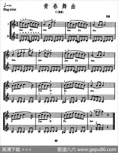 青春舞曲（二重奏）