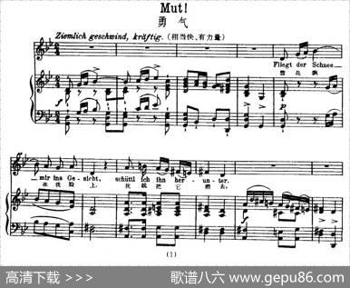 勇气（中外文对照版、正谱[奥]）