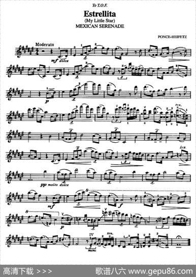 Estrellita（爱斯特丽塔）|PROKOFIEFF-HEIFETZ（普罗科菲耶夫-海菲茨）