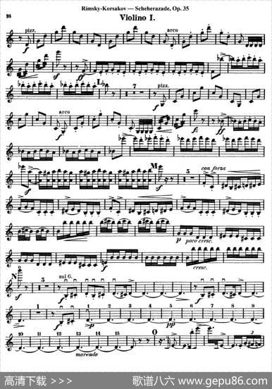 Scheherazade（Ⅳ）Op.35（第一小提琴）|NicolaiRimsky-Korsakov（科萨科夫）