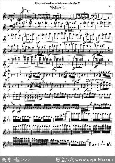 Scheherazade（Ⅳ）Op.35（第一小提琴）|NicolaiRimsky-Korsakov（科萨科夫）