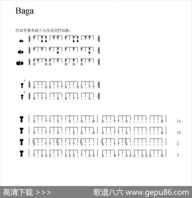 Baga（非洲手鼓谱）